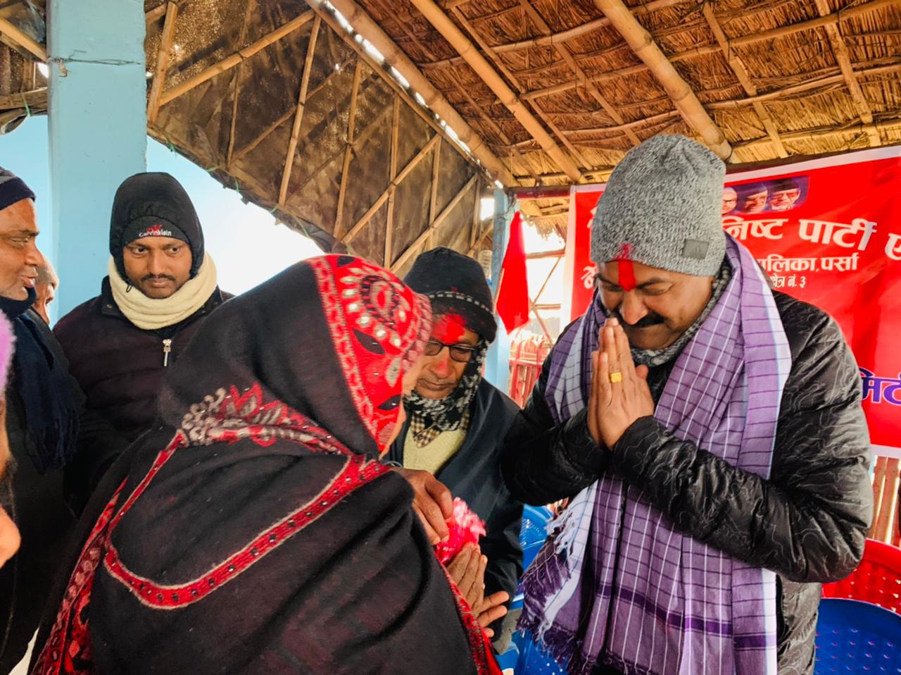 एमाले पोखरिया नगर कमिटीद्वारा केन्द्रीय सदस्य गुप्तालाई सम्मान ।