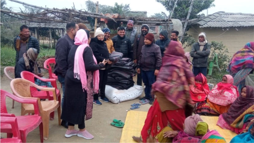 उपकार सेवा नेपालद्वारा बिपन्न परिवारका ६० जनालाई कम्बल बितरण