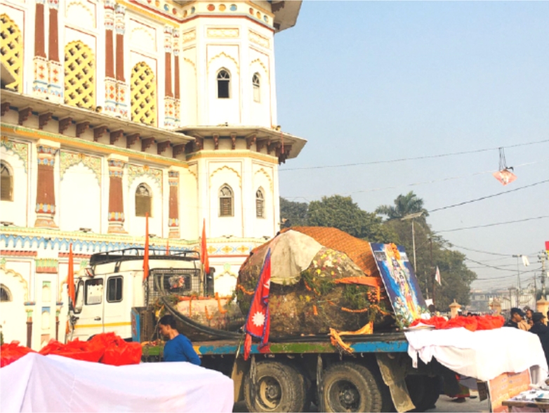 अयोध्या लैजाँदै गरिएको शिलाको जानकी मन्दिरमा विशेष पूजा