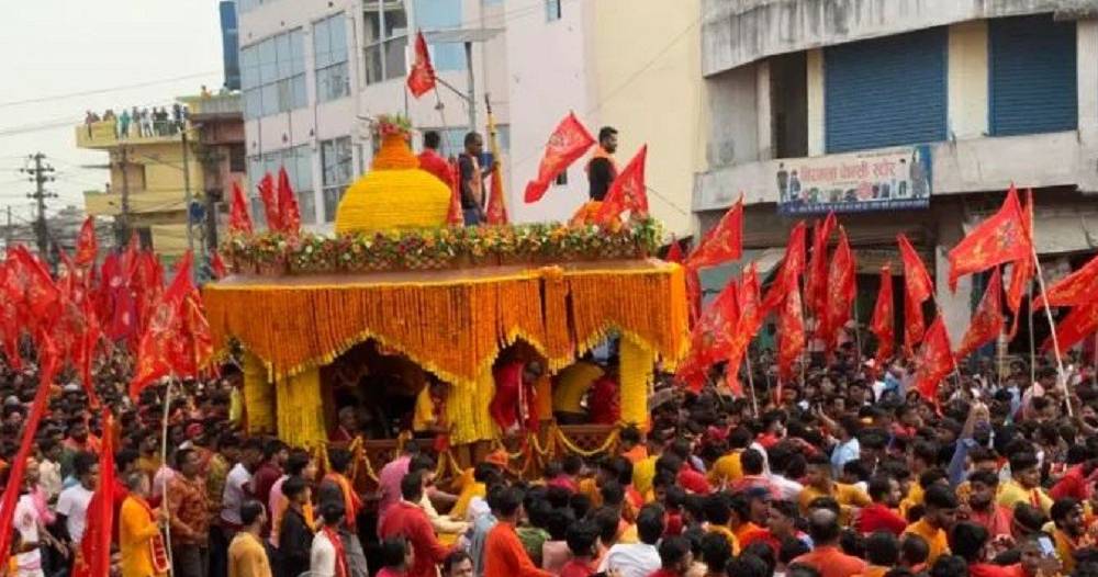 वीरगन्जमा गहवामाईकाे डाेली यात्रा निकालिदैं